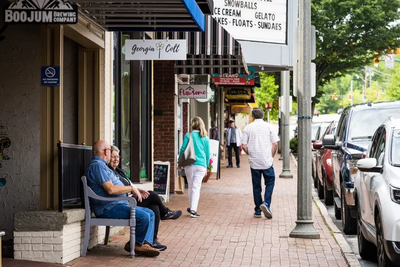 Downtown Waynesville NC main street shops and restaurants Haywood County Western North Carolina